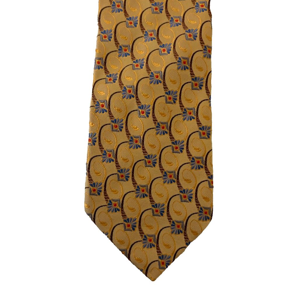 Jos. A. Bank Signature Gold Neck Tie Men's Gold Geometric Career